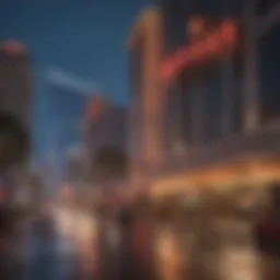 Luxurious Vegas Strip hotel exterior without resort fees