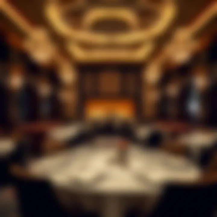 Luxurious Dining Experience A luxurious dining area showcasing diverse culinary options