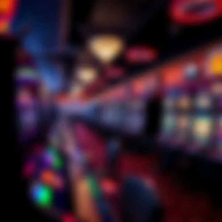 Vibrant Gaming Experience A vibrant gaming floor filled with slot machines and table games