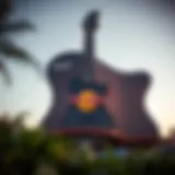 The iconic guitar-shaped hotel at Hard Rock Casino Fort Lauderdale