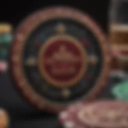 Luxurious custom poker chips showcasing intricate designs and vibrant colors