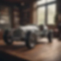 Vintage racing machine showcasing early design elements