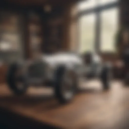 Vintage racing machine showcasing early design elements