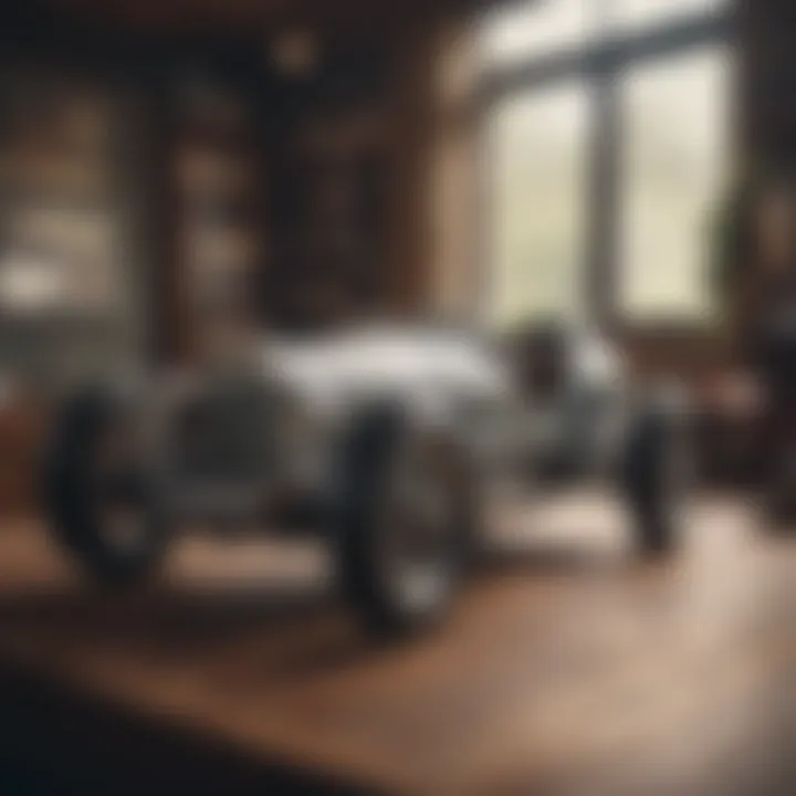 Vintage racing machine showcasing early design elements