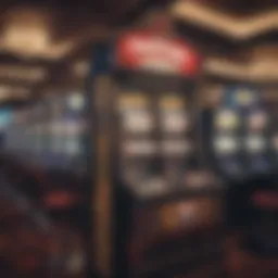 A vibrant array of slot machines at Winstar Casino showcasing different themes and designs