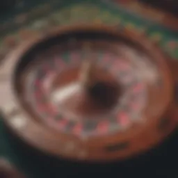 Roulette wheel showcasing the vibrant colors and numbers