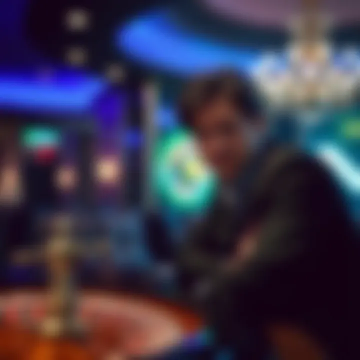 The Psychology of Betting A person contemplating their next move at a roulette table