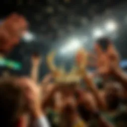 Celebration of the Milwaukee Bucks after clinching the championship title.