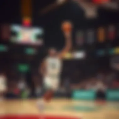 Key player making a pivotal shot during the finals.