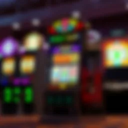 Illustration of a vibrant penny slot machine with colorful graphics