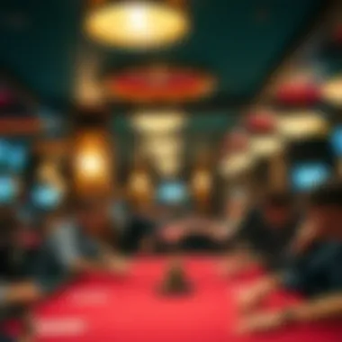 Interior view of the Pala Casino Poker Room showcasing players engaged at tables