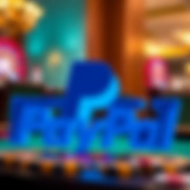 Secure Transactions with PayPal in Online Casinos PayPal logo with casino elements representing secure transactions