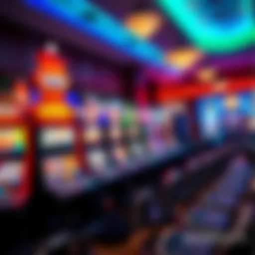A vibrant gaming floor at Superslots Casino showcasing various slot machines