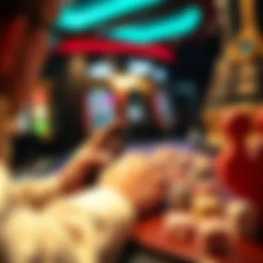 Player strategizing with mobile device