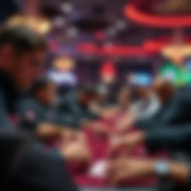 Intense Poker Tournament Vibrant poker tournament with intense competition