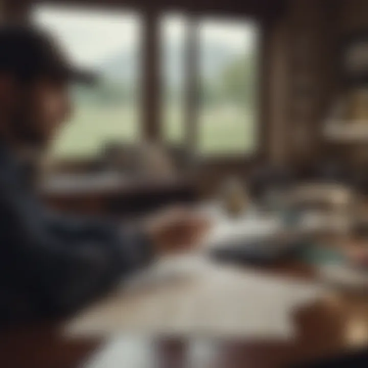 A focused bettor analyzing data and notes at a desk