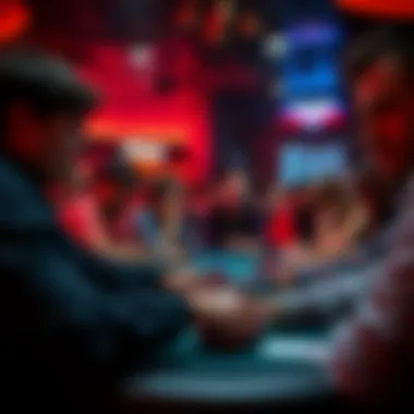 A group of players engaged in a focused poker game