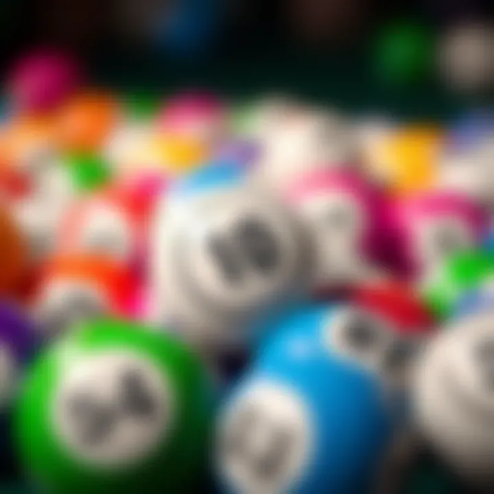 Colorful lottery balls representing chance and luck