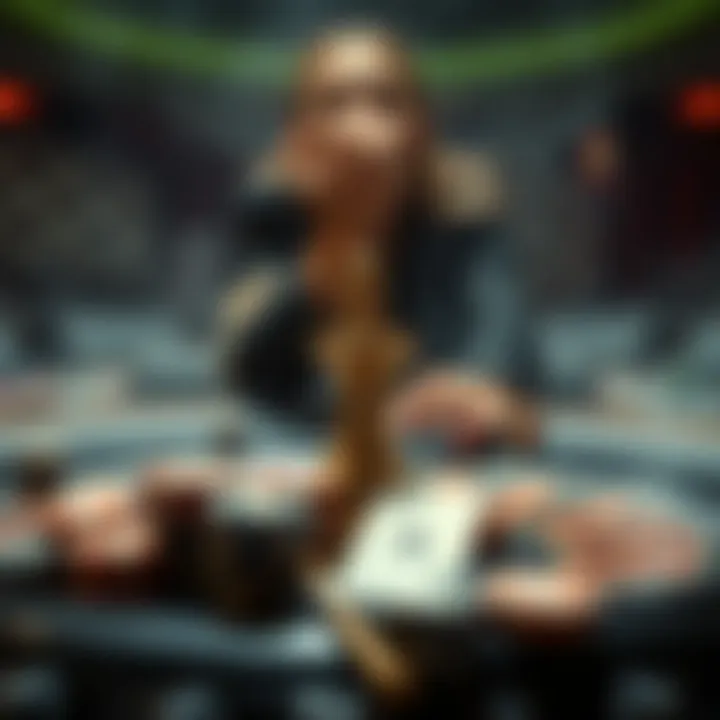 Graphic illustrating the psychological aspects of gambling